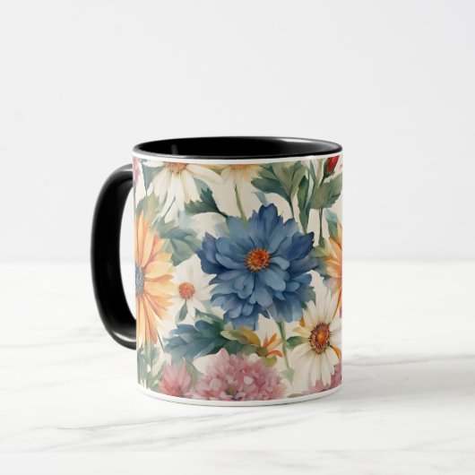 Phantastische Ausschreibung Sommergarten Blume Tasse (Vorderseite Links)