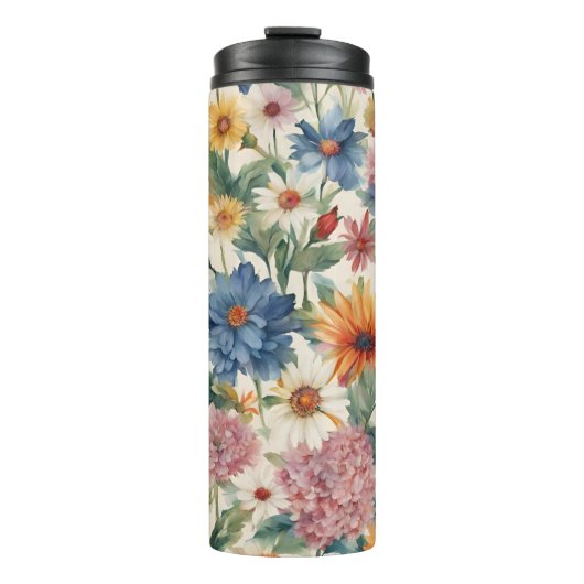 Phantastische Ausschreibung Sommergarten Blume Thermosbecher (Vorderseite)