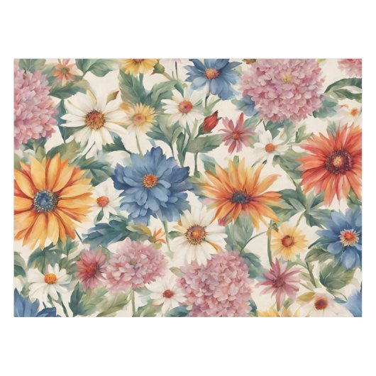 Phantastische Ausschreibung Sommergarten Blume Tischdecke (Vorderseite (Horizontal))