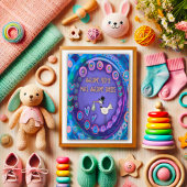 Phantastische Babys Niedlich Funny Lila Storch Karte