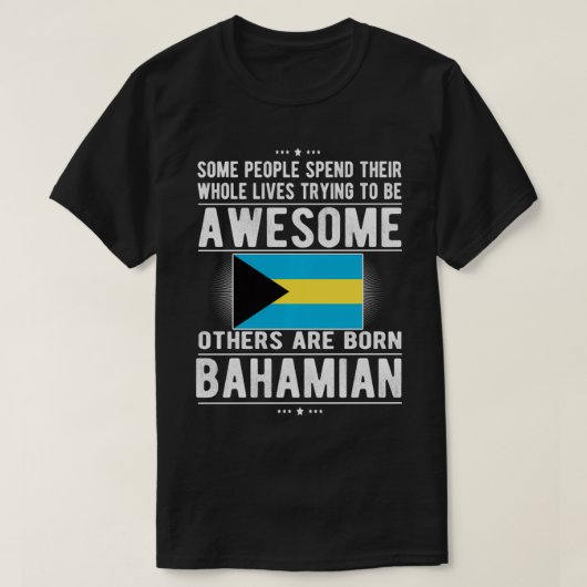Phantastische bahamianische Flagge Bahamas Bahamia T-Shirt (Design vorne)