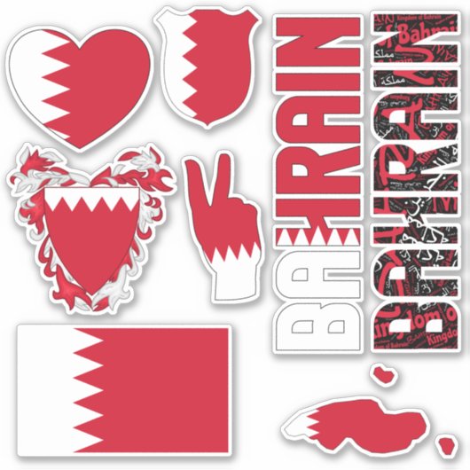 Phantastische Bahrain Shapes Staatssymbole Aufkleber (Vorderseite)