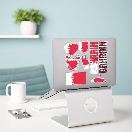 Phantastische Bahrain Shapes Staatssymbole Aufkleber (Laptop auf Schreibtisch)