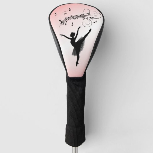 Phantastische Ballerina Tanz mit Musik Rosa Golf Headcover (Vorderseite)