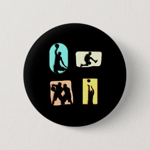 Phantastische Basketballspielerboys Kinder aktiv M Button