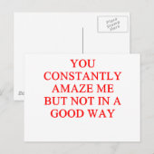 phantastische Beleidigung Postkarte (Vorne/Hinten)