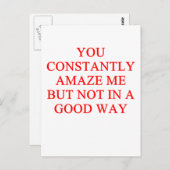 phantastische Beleidigung Postkarte (Vorne/Hinten)