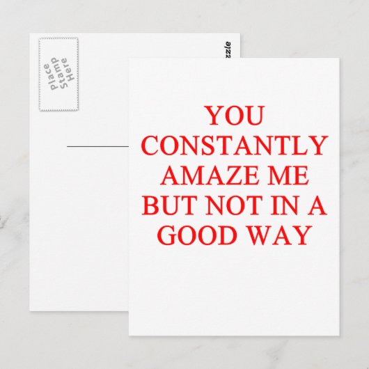 phantastische Beleidigung Postkarte (Vorne/Hinten)