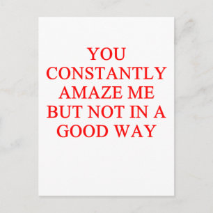 phantastische Beleidigung Postkarte