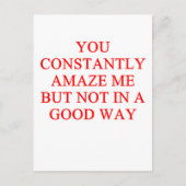 phantastische Beleidigung Postkarte (Vorderseite)