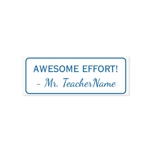 "PHANTASTISCHE BEMÜHUNGEN!" + Erzieher Name Rubber Permastempel (Design)