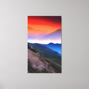 Phantastische Berge Malerei Leinwanddruck