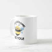 Phantastische Biene Du positiver Insektenpun Kaffeetasse (Vorderseite Links)