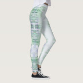 Phantastische, blassgrüne Kaktus Muster Leggings (Rechts)