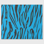 Phantastische blaue Tigerstreifen Geschenkpapier (Flach)