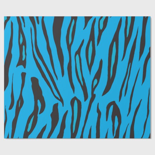 Phantastische blaue Tigerstreifen Geschenkpapier (Flach)