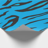 Phantastische blaue Tigerstreifen Geschenkpapier (Ecke)