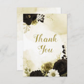 Phantastische Blume aus Elfenbein Dankeskarte (Vorne/Hinten)