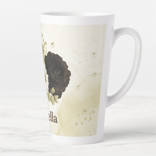Phantastische Blume aus Elfenbeingold, Monogramm Milchtasse (Rechts)