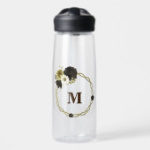 Phantastische Blume aus Elfenbeingold, Monogramm Trinkflasche (Vorne)