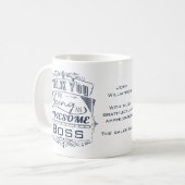 Phantastische Boss-Bewertung Kaffeetasse (Vorderseite Links)