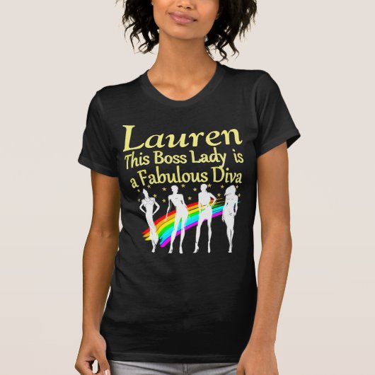 PHANTASTISCHE BOSS LADY IST FABULOUS PERSONALISIER T-Shirt (Vorderseite)