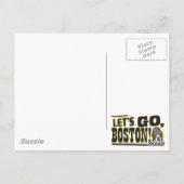 Phantastische Boston Fan Black and Gold Cap Postkarte (Rückseite)