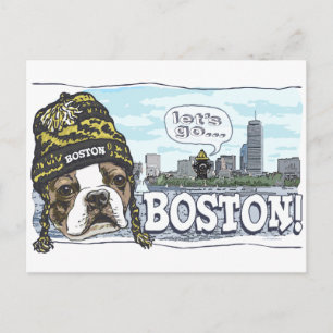 Phantastische Boston Fan Black and Gold Cap Postkarte