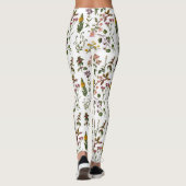 Phantastische botanische Leggings mit Blumen (Rückseite)