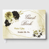 Phantastische, braune Blume aus Elfenbein Gästebuch (Vorderseite)