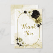 Phantastische braune Elfenbeingold Blume geometris Dankeskarte (Vorne/Hinten)