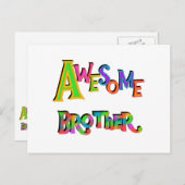 Phantastische Bruder T - Shirt und Geschenke Postkarte (Vorne/Hinten)