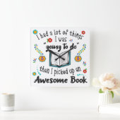 Phantastische Buchuhr Quadratische Wanduhr (Zuhause)