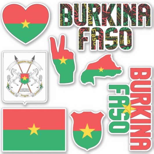 Phantastische Burkina Faso Staatssymbole Aufkleber (Vorderseite)