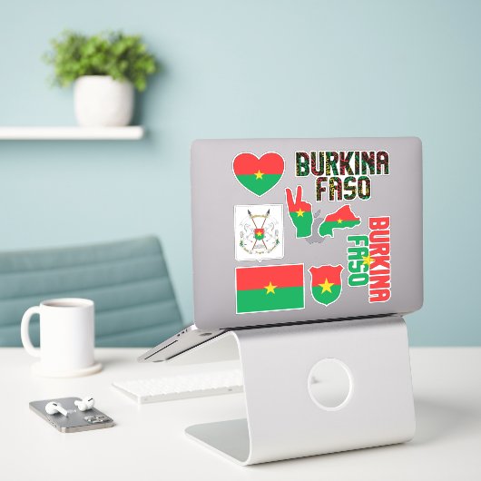 Phantastische Burkina Faso Staatssymbole Aufkleber (Laptop auf Schreibtisch)
