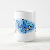 Phantastische Cartoon-Haie Kaffeetasse (Mittel)
