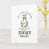 Phantastische Chemie Lehrerin Chemist School Fun Karte (Gelbe Blume)