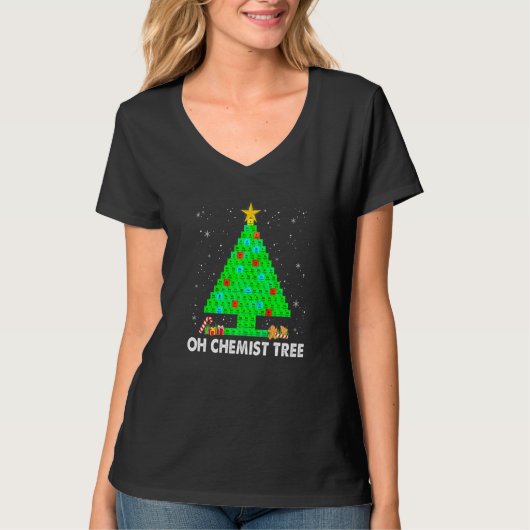 Phantastische Chemie Wissenschaft Weihnachtsbaum W T-Shirt (Vorderseite)