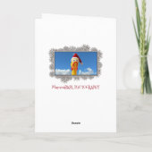 Phantastische Chicken Weihnachtskarte! Feiertagskarte (Rückseite)