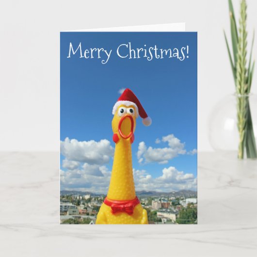 Phantastische Chicken Weihnachtskarte! Feiertagskarte (Vorderseite)
