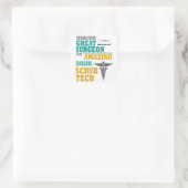 Phantastische Chirurgische Untersuchung Tech Funny Quadratischer Aufkleber (Tasche)