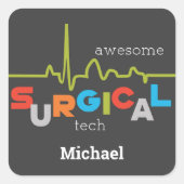 Phantastische Chirurgische Woche Quadratischer Aufkleber (Vorderseite)