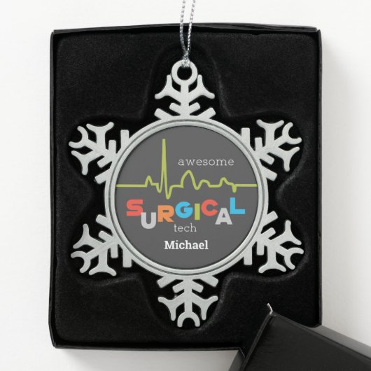 Phantastische Chirurgische Woche Schneeflocken Zinn-Ornament (Box)