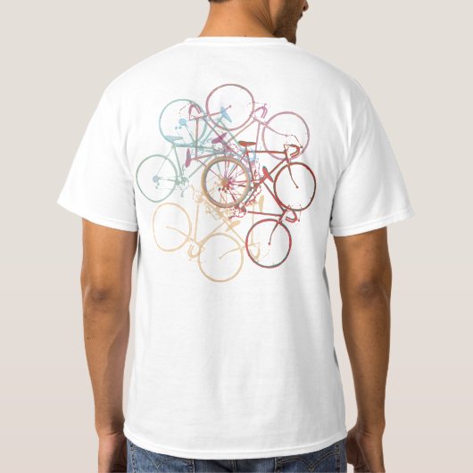 Phantastische Circle T-Briefmarke der Fahrräder T-Shirt (Rückseite)
