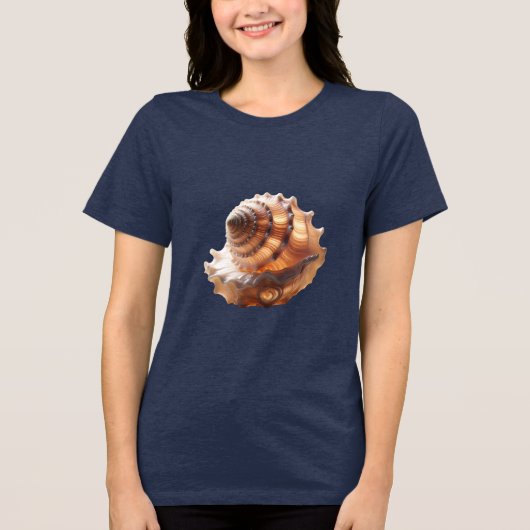 Phantastische Conch-Muschel, Bella+Leinwand Frauen Tri-Blend Shirt (Vorderseite)