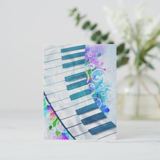 Phantastische coole kreisförmige Klavierhalleffekt Postkarte (Stehend Vorderseite)
