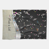 Phantastische coole "Music is Life" farbenfrohe Mu Geschirrtuch (Horizontal)