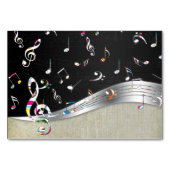 Phantastische coole "Music is Life" farbenfrohe Mu Tischnummer (Rückseite)