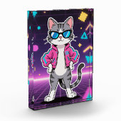 Phantastische Coole Retro-Gamer-Katze Fotoblock (Links)