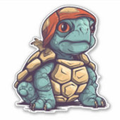 Phantastische Coole Schildkröte Aufkleber (Vorderseite)
